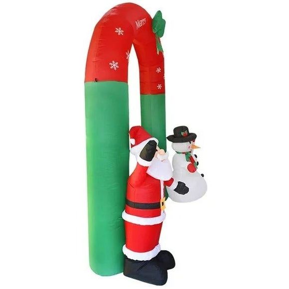Christmas Inflatable Decoration Premium Archway Santa Claus and Snowman - Picture 3 of 3
